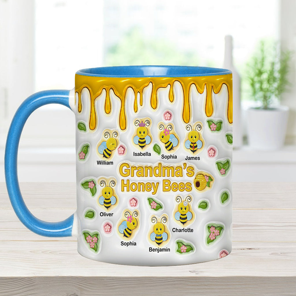 Grandma's Honey Bees - Personalized Grandma Accent Mug