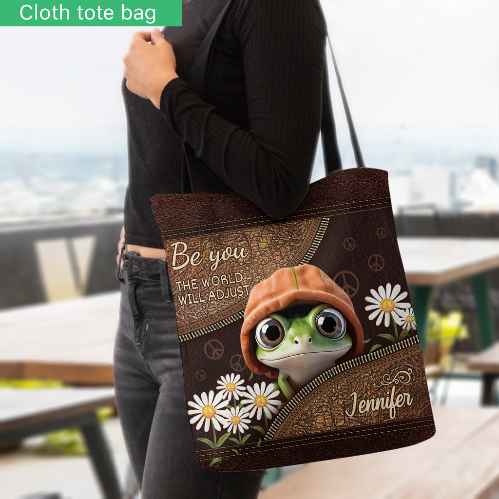 Be You The World Will Adjust - Personalized Hippie Tote Bag