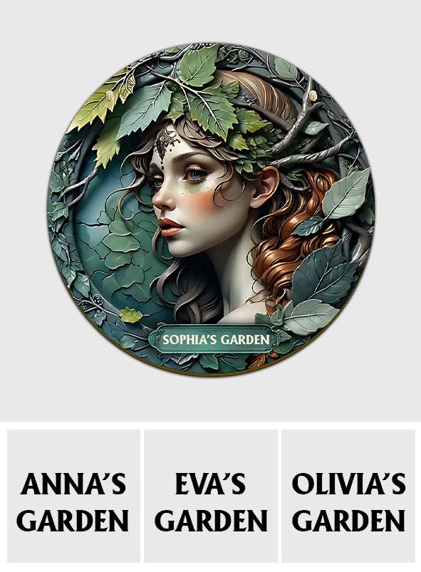 Panneau rond en bois personnalisé « Plant Lady » - Jardinage