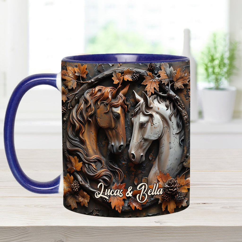 It's You & Me - Personalized Horse Accent Mug