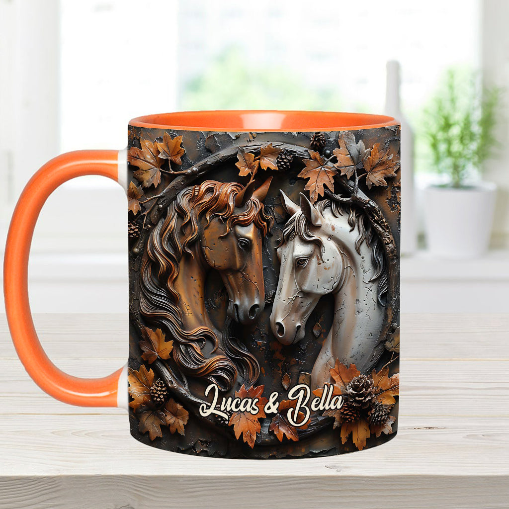 It's You & Me - Personalized Horse Accent Mug