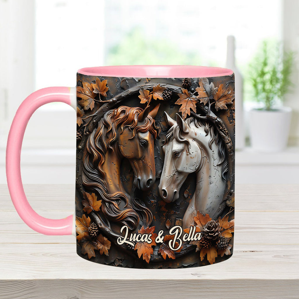 It's You & Me - Personalized Horse Accent Mug