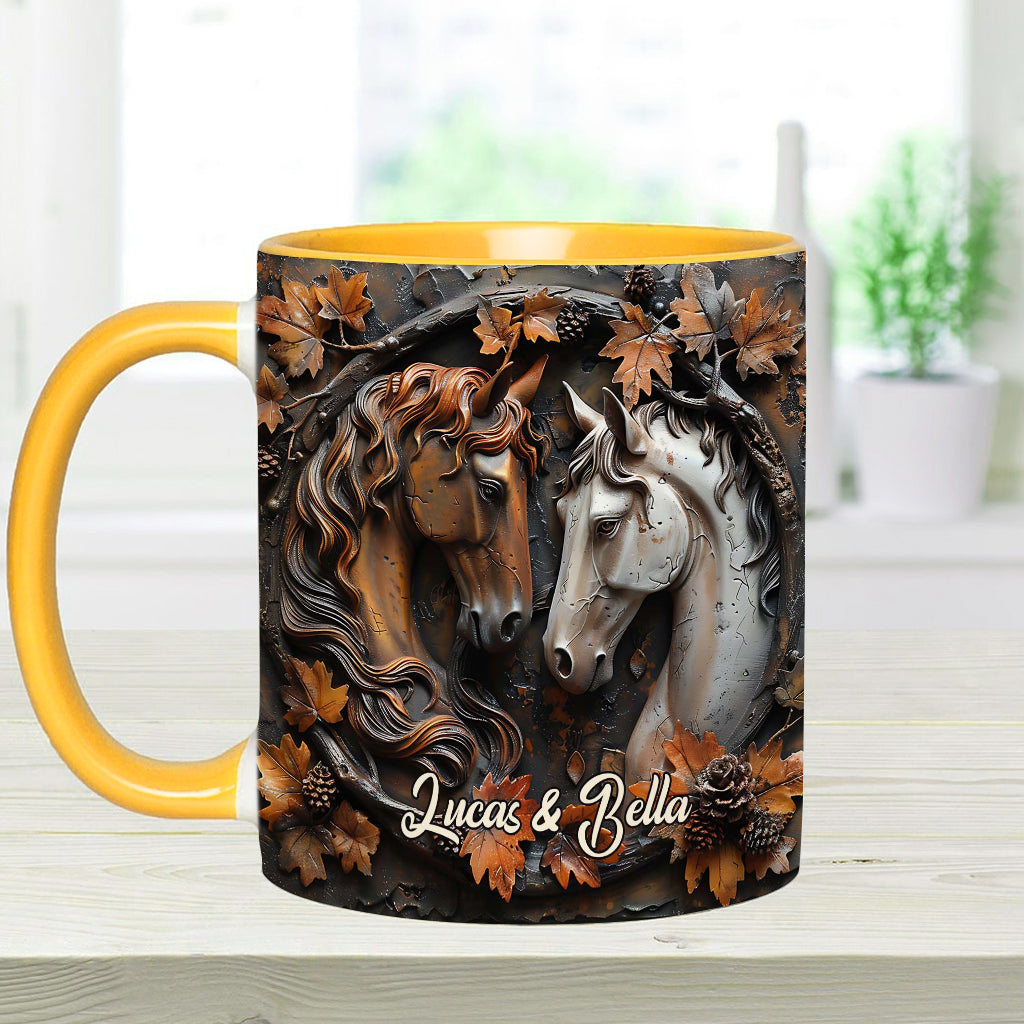 It's You & Me - Personalized Horse Accent Mug