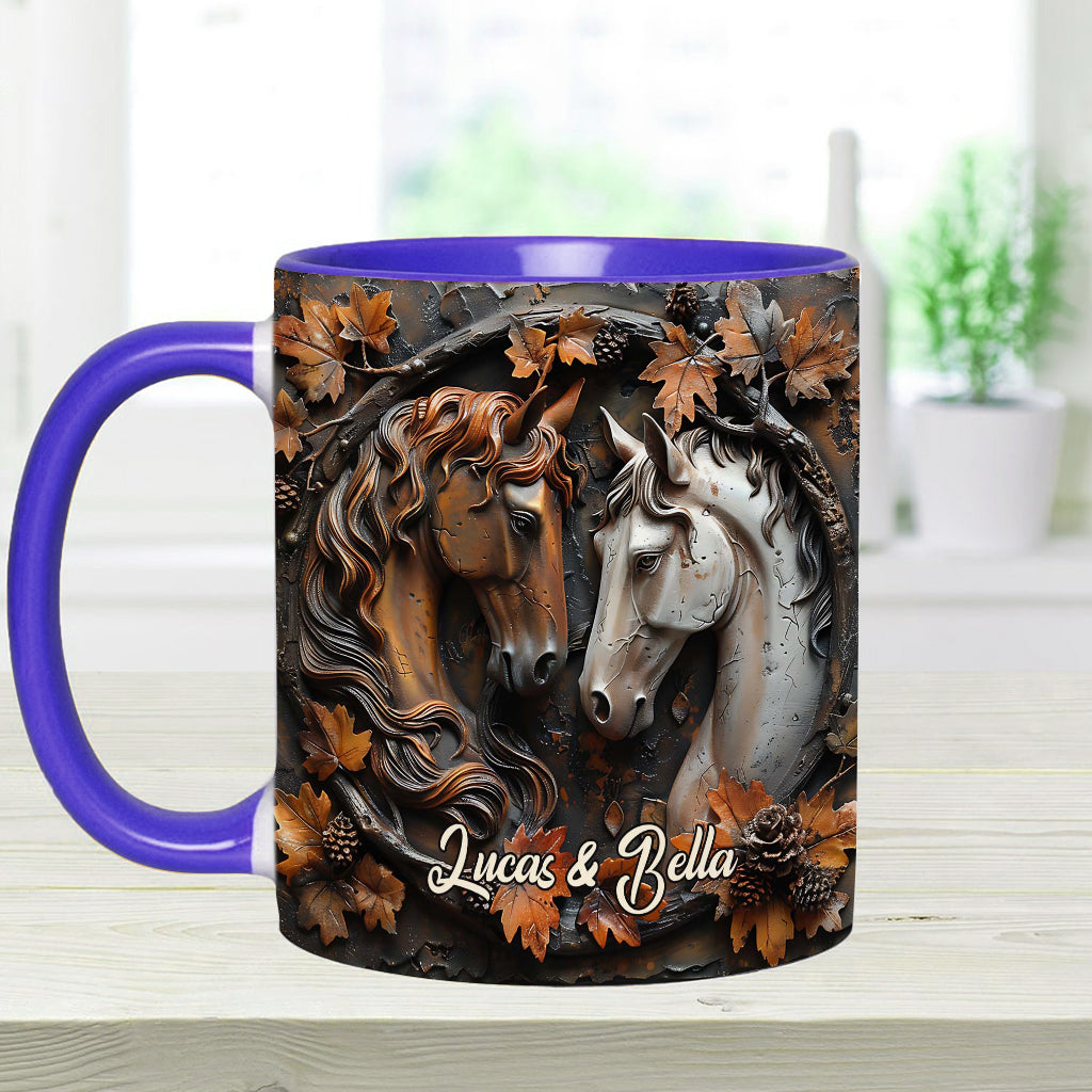 It's You & Me - Personalized Horse Accent Mug