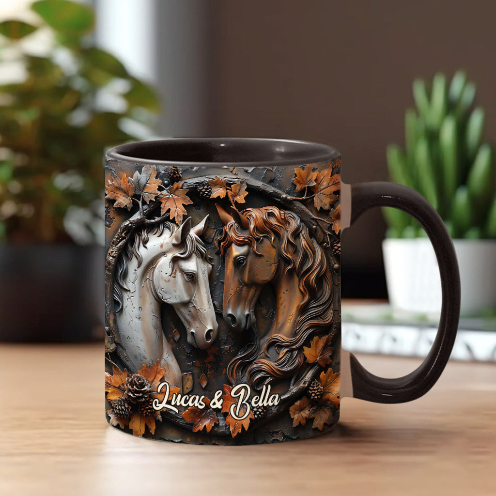 It's You & Me - Personalized Horse Accent Mug