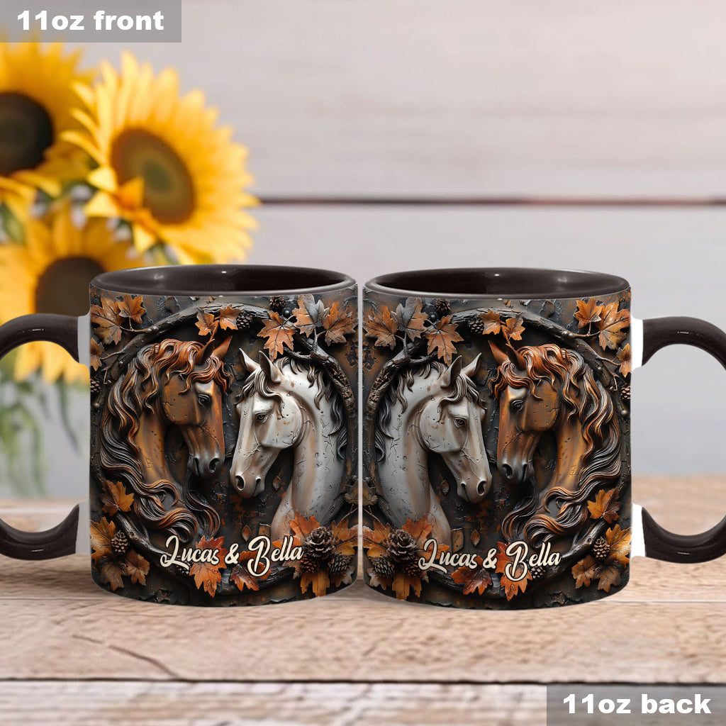 It's You & Me - Personalized Horse Accent Mug