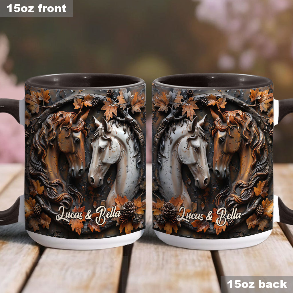 It's You & Me - Personalized Horse Accent Mug