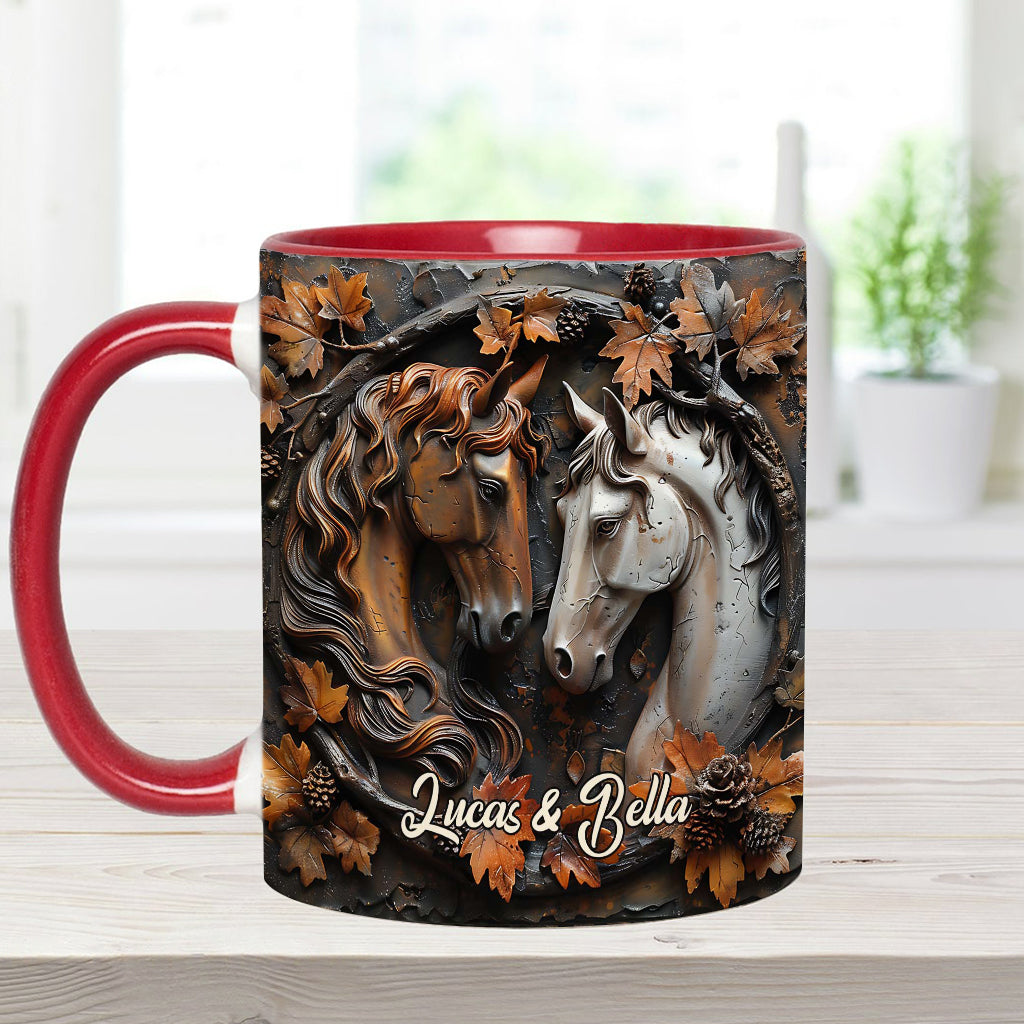 It's You & Me - Personalized Horse Accent Mug