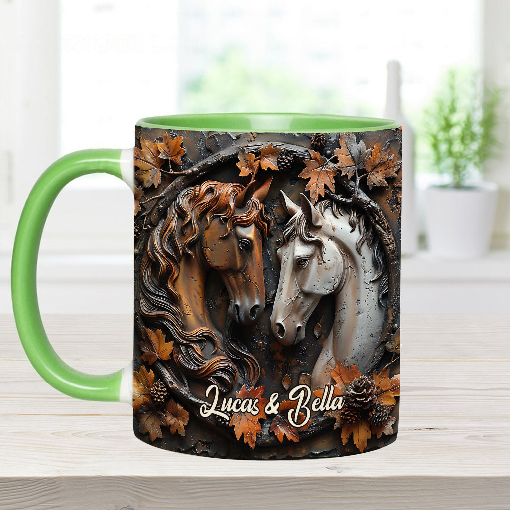 It's You & Me - Personalized Horse Accent Mug