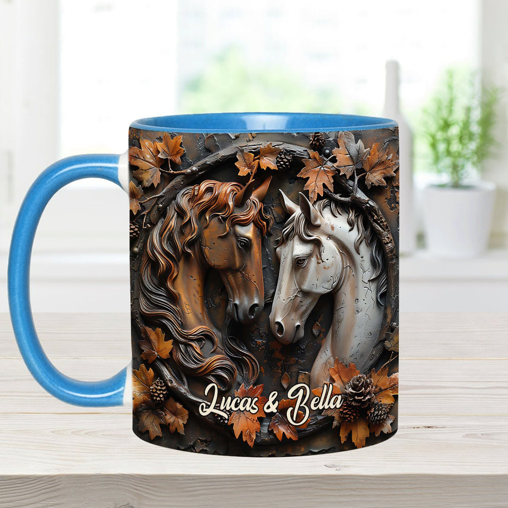 It's You & Me - Personalized Horse Accent Mug