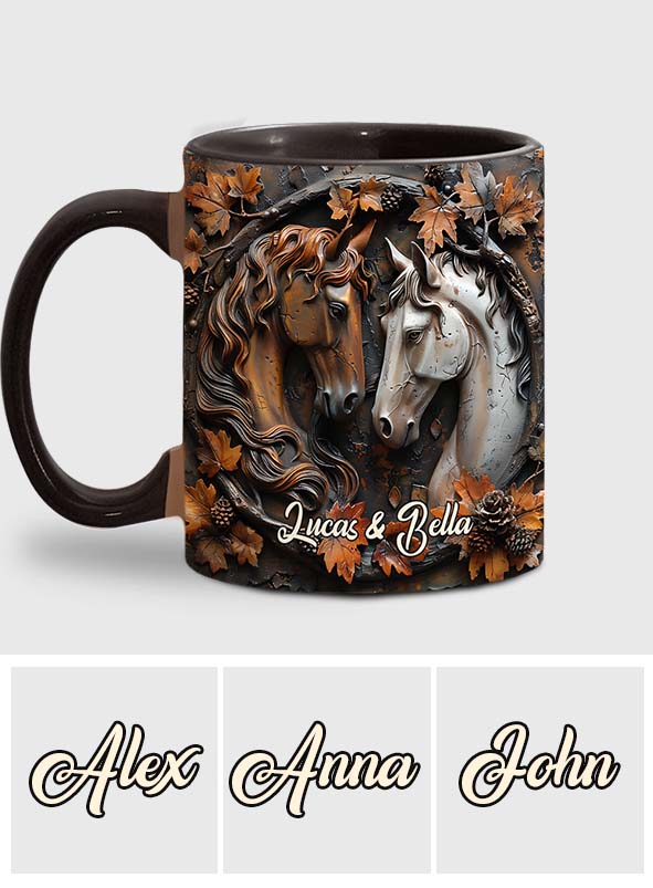It's You & Me - Personalized Horse Accent Mug