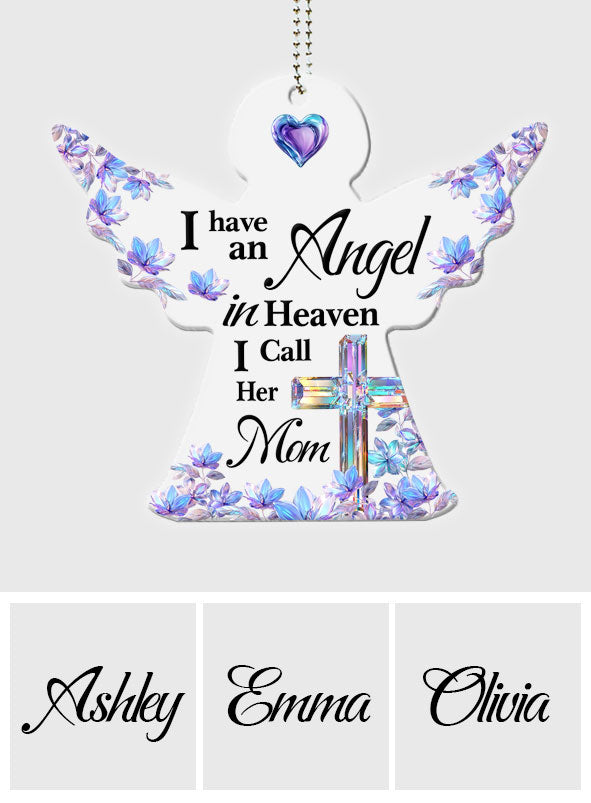 Angel In Heaven - Personalized Memorial Transparent Car Ornament