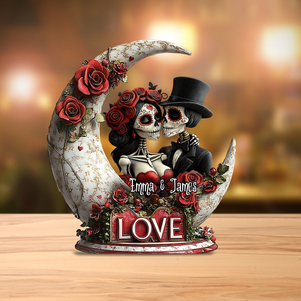 From Our First Kiss Til Our Last Breath - Personalized Couple Custom Shaped Acrylic Plaque