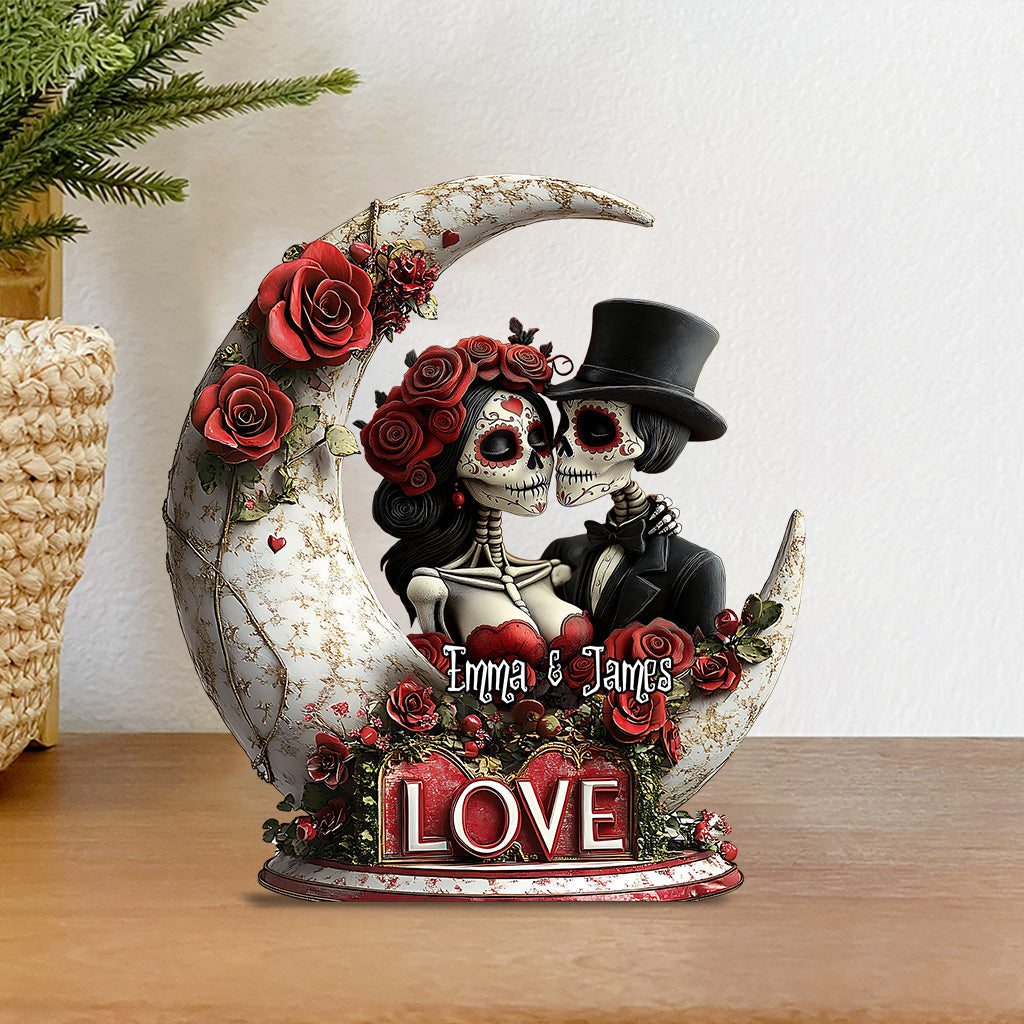 From Our First Kiss Til Our Last Breath - Personalized Couple Custom Shaped Acrylic Plaque