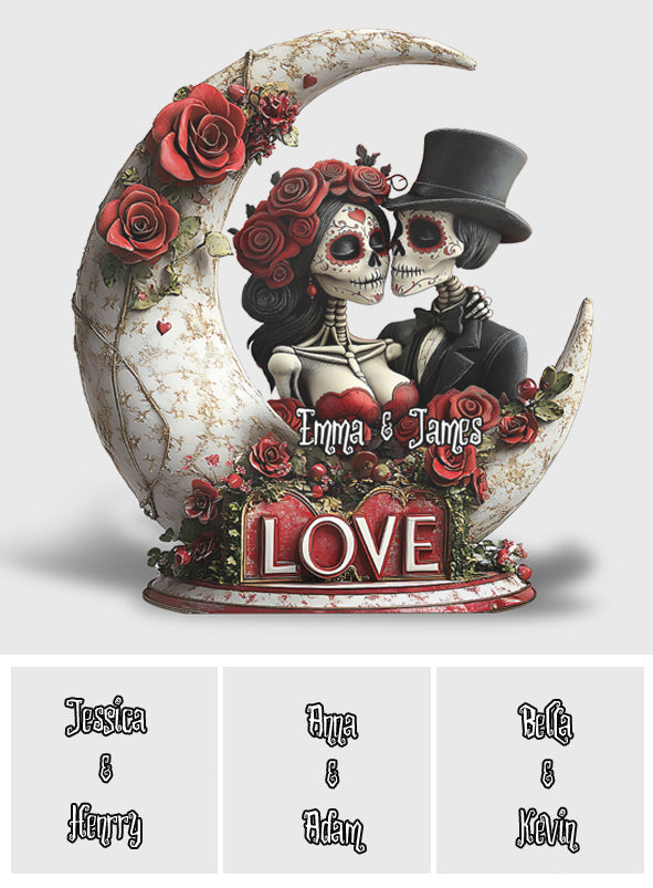 From Our First Kiss Til Our Last Breath - Personalized Couple Custom Shaped Acrylic Plaque