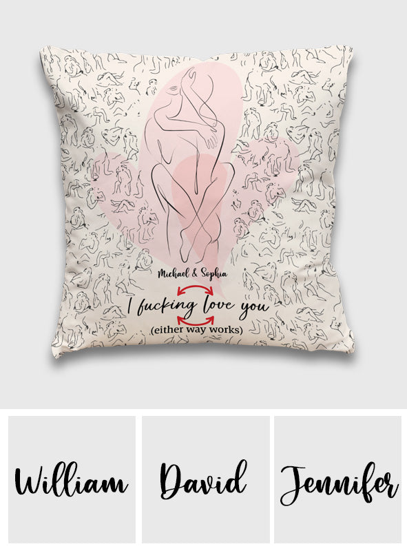 I Love You - Personalized Couple Throw Pillow