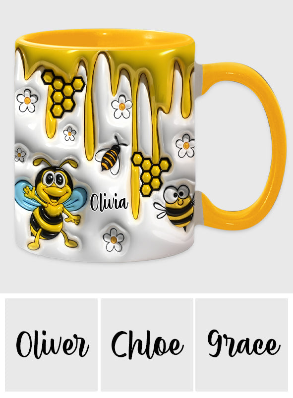 Niedliche Bienen – Personalisierte Tasse mit Bienenmotiv