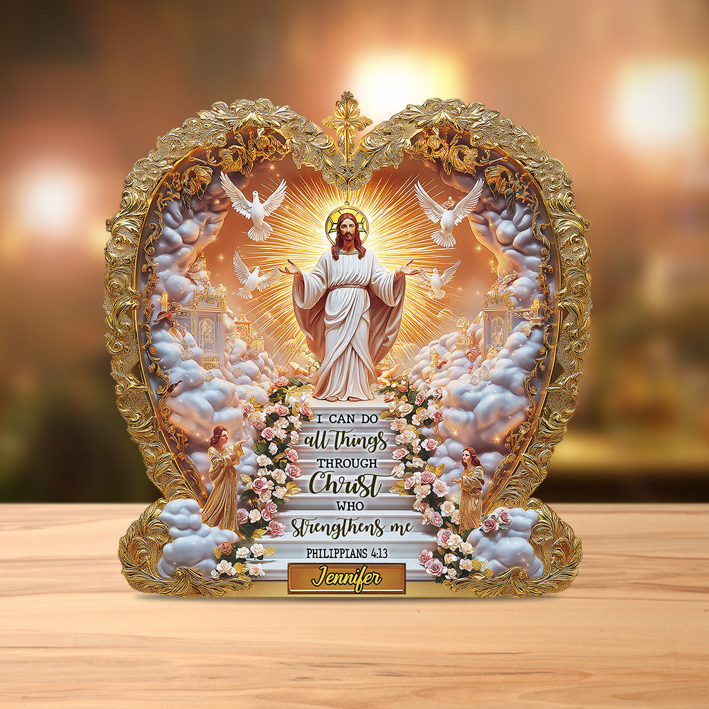 I Can Do All Things - Personalized Christian Custom Shaped Acrylic Plaque