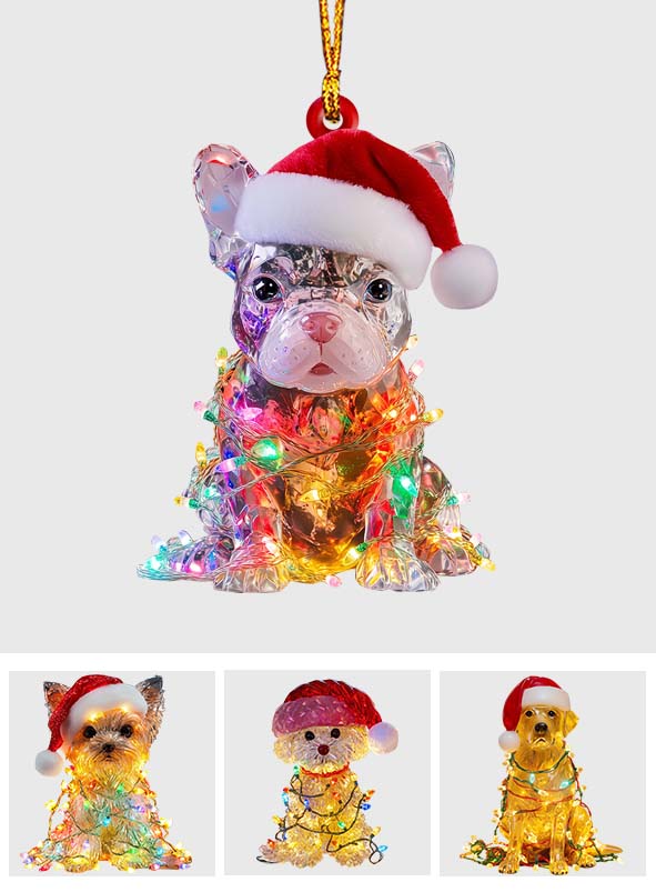 Fröhliche Wuff-Weihnachten – Personalisierter Hunde-Anhänger