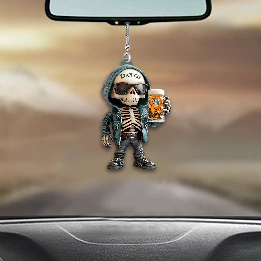 Cool Guys Drink Beer - Personalized Beer Car Ornament