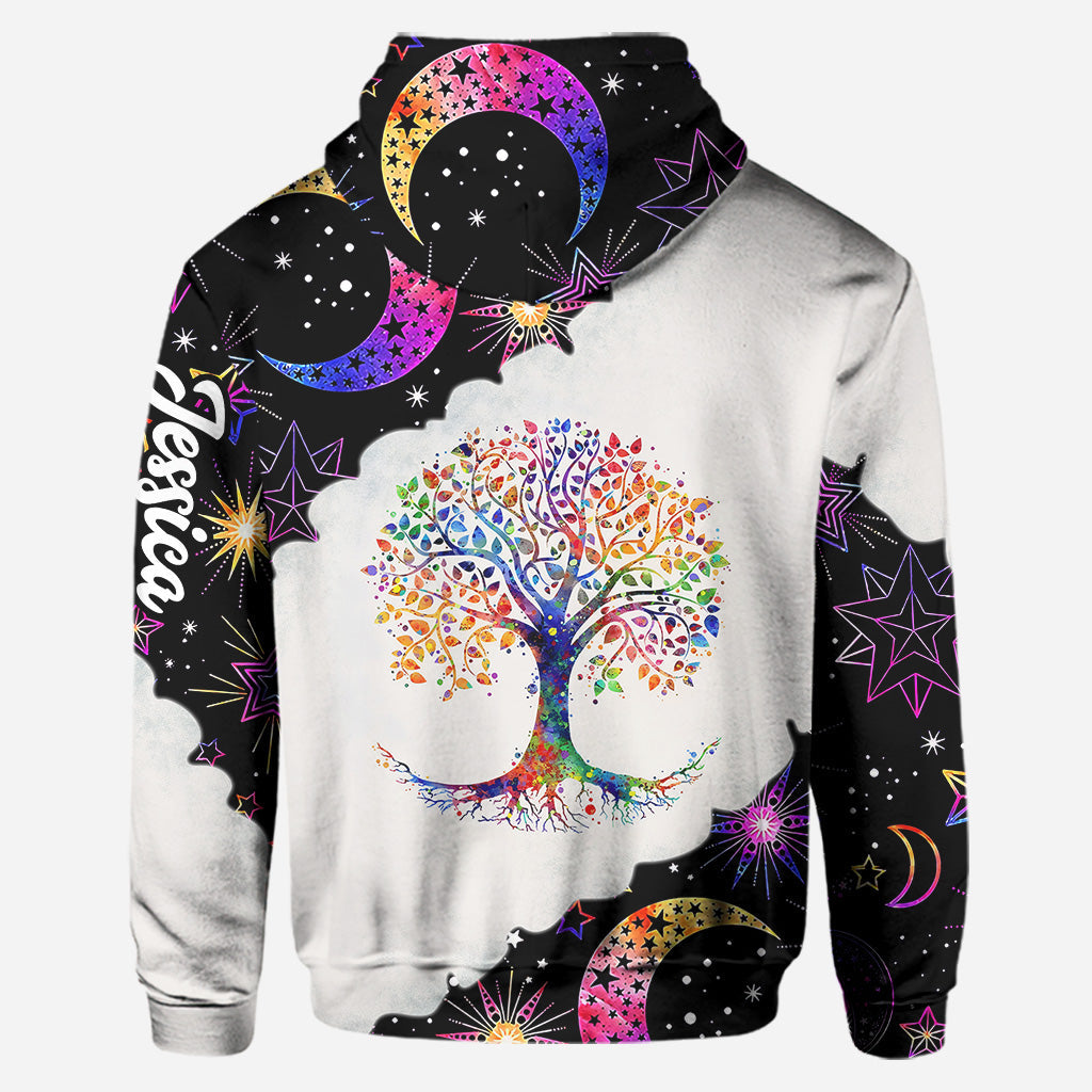 Live By The Sun Love By The Moon - Personalized Hippie Hoodie and Leggings