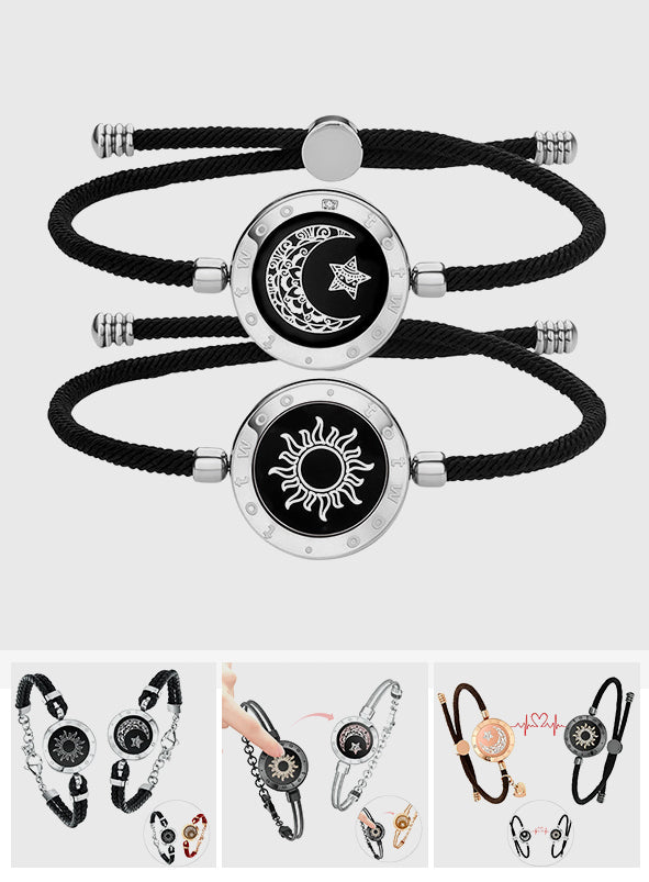 Sun And Moon Touch Vibrating Matching Bracelets - Couple Sun Moon Touch Matching Bracelets