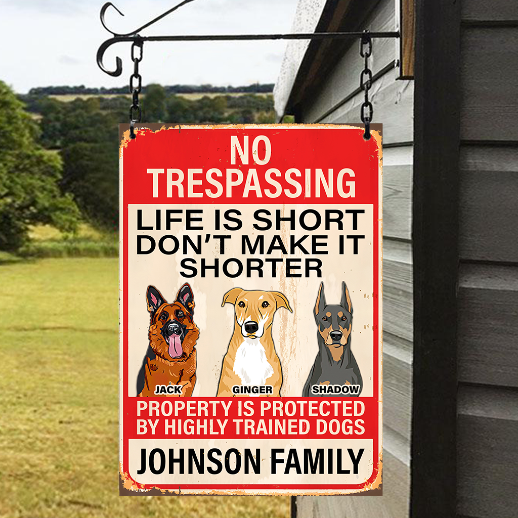 Life Is Short - Personalized Dog Rectangle Metal Sign