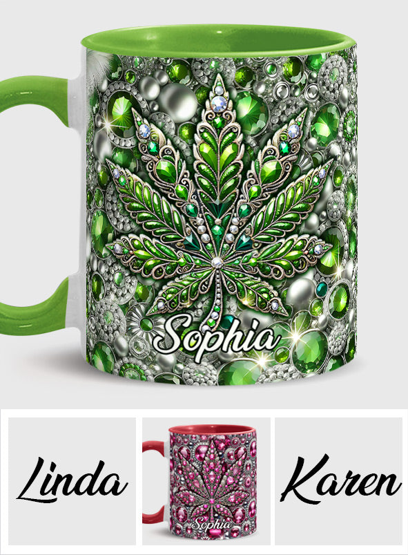 Atemberaubendes Blatt – personalisierte Tasse mit Cannabis-Motiv