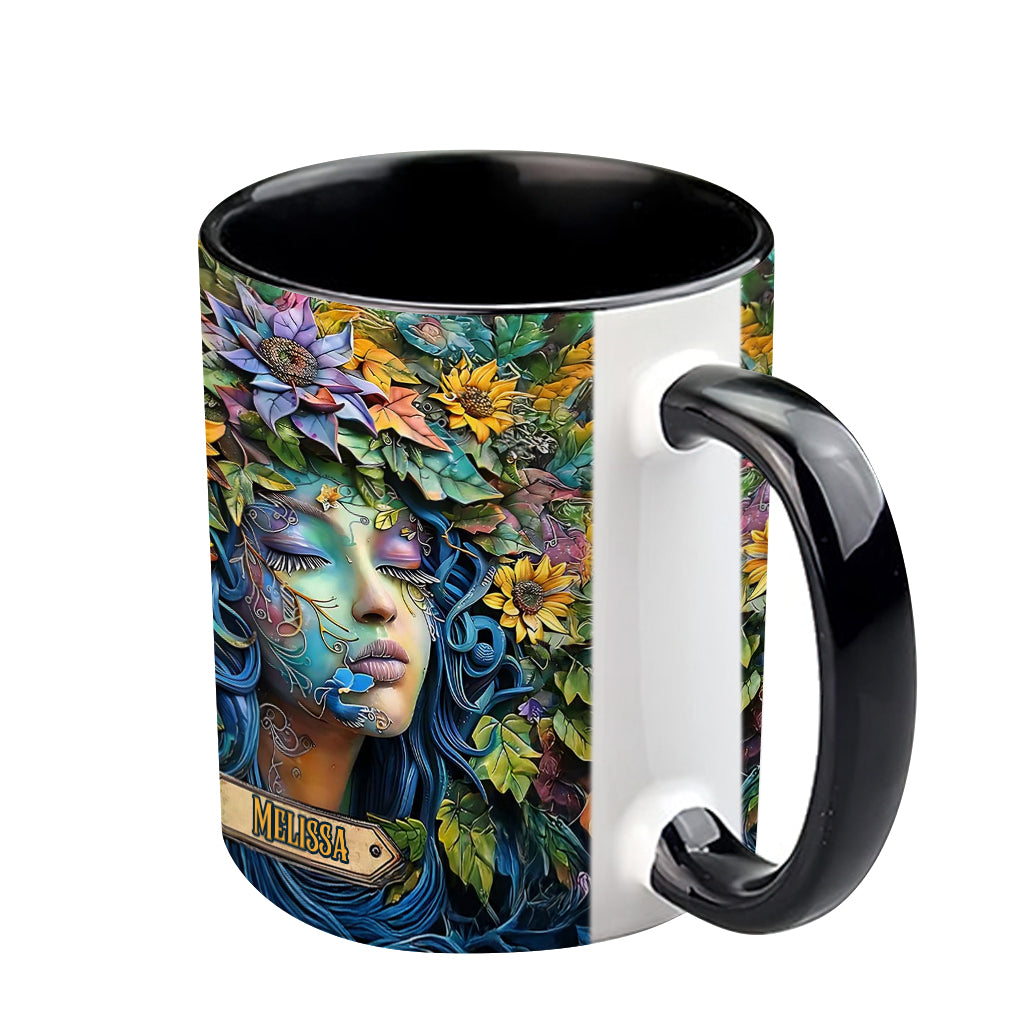 Floral Lady - Personalized Gardening Accent Mug