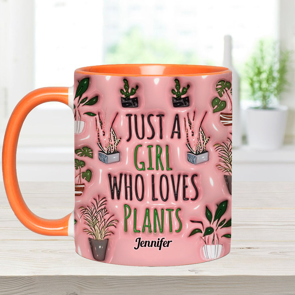 Just A Girl Who Loves Plants - Personalized Gardening Accent Mug