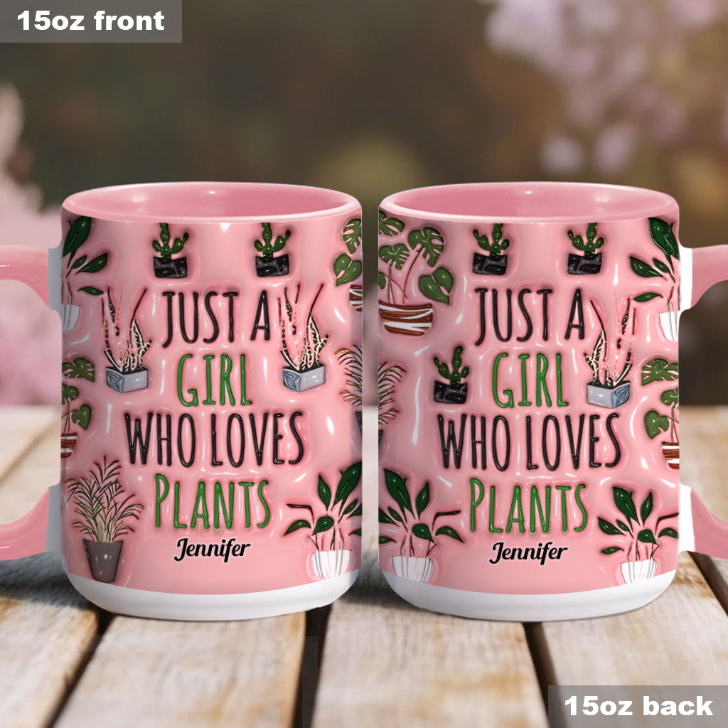 Just A Girl Who Loves Plants - Personalized Gardening Accent Mug