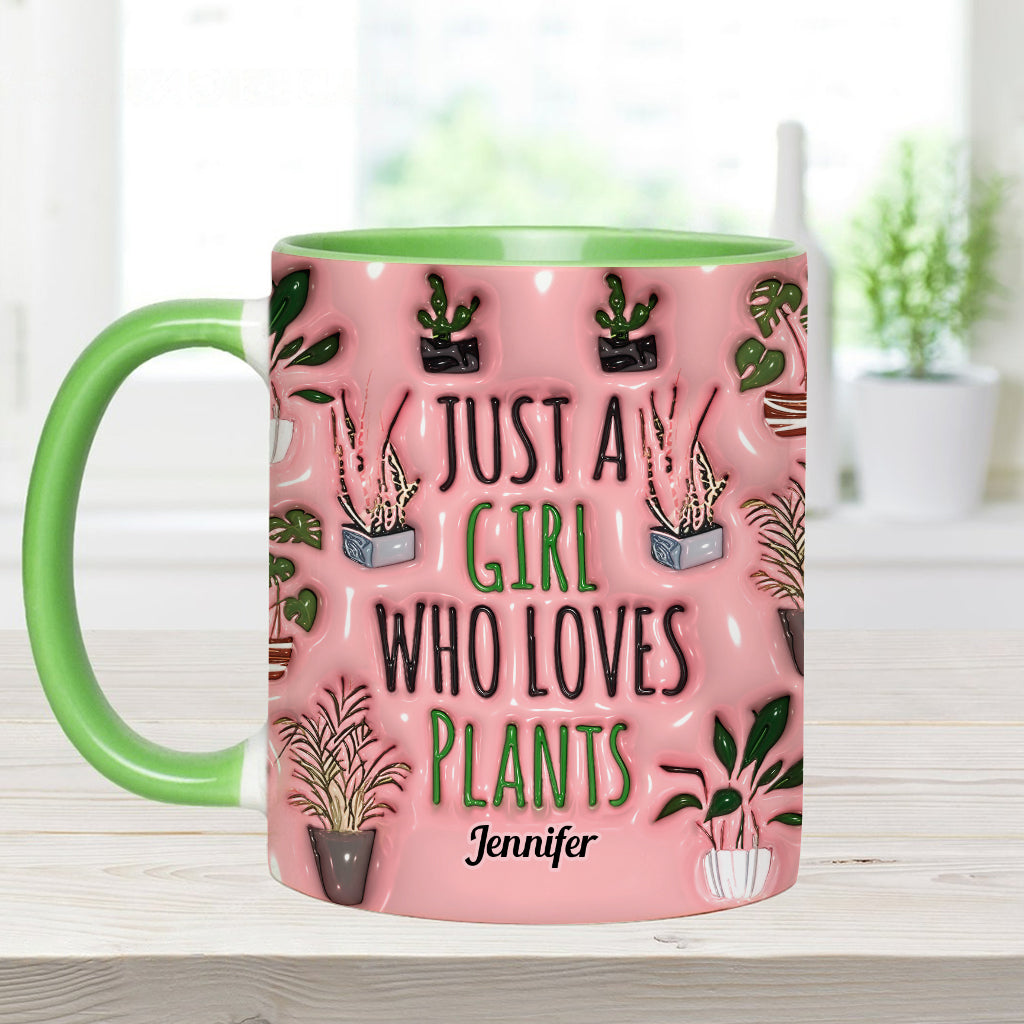 Just A Girl Who Loves Plants - Personalized Gardening Accent Mug