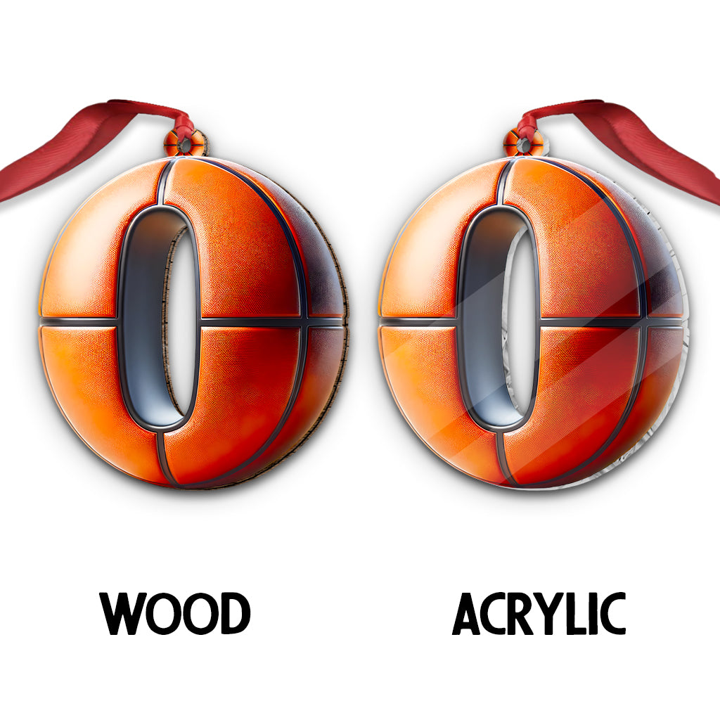 Basketball Letter - Personalized Basketball Ornament