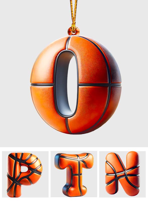 Basketball Letter - Personalized Basketball Ornament