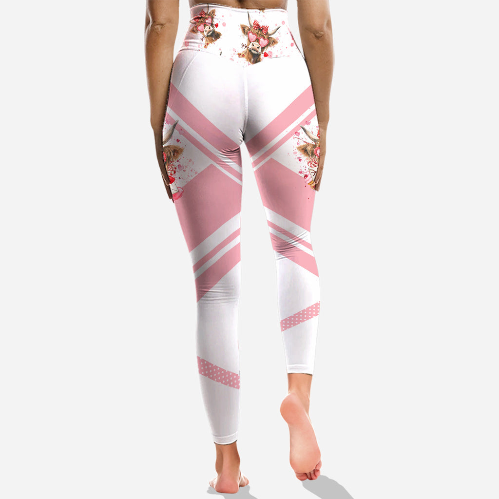 Just A Girl Who Loves Highland Cows - Personalized Highland Cow Hoodie and Leggings