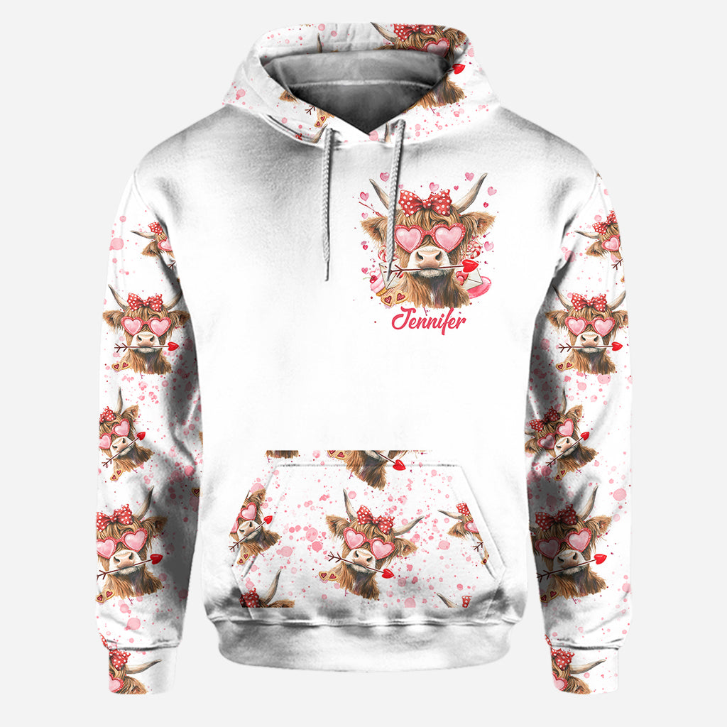 Just A Girl Who Loves Highland Cows - Personalized Highland Cow Hoodie and Leggings