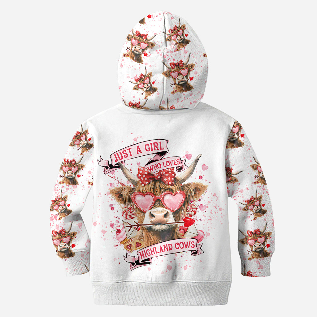 Just A Girl Who Loves Highland Cows - Personalized Highland Cow Hoodie and Leggings