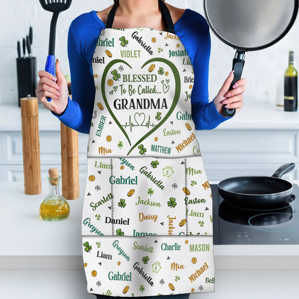 Blessed To Be Called Grandma Nana - Personalized Grandma Apron