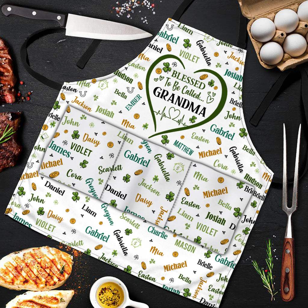 Blessed To Be Called Grandma Nana - Personalized Grandma Apron