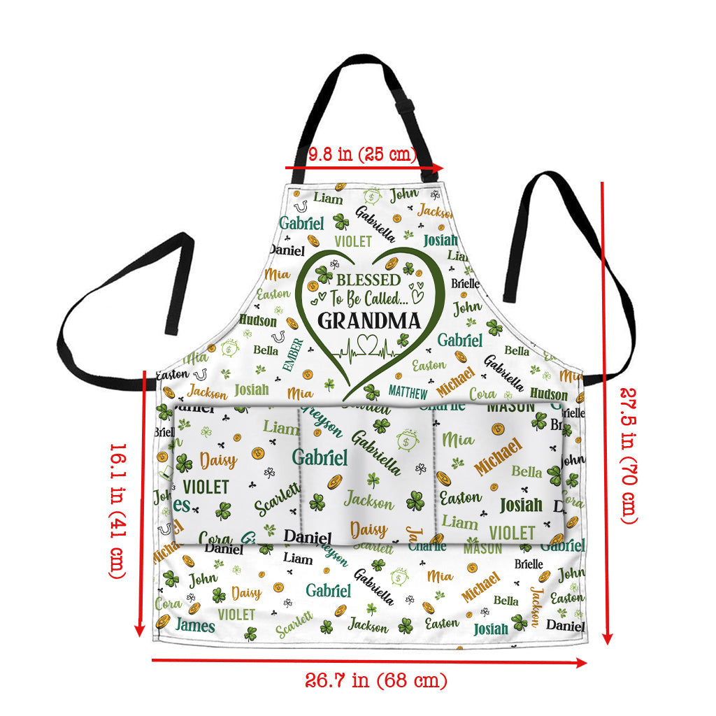 Blessed To Be Called Grandma Nana - Personalized Grandma Apron
