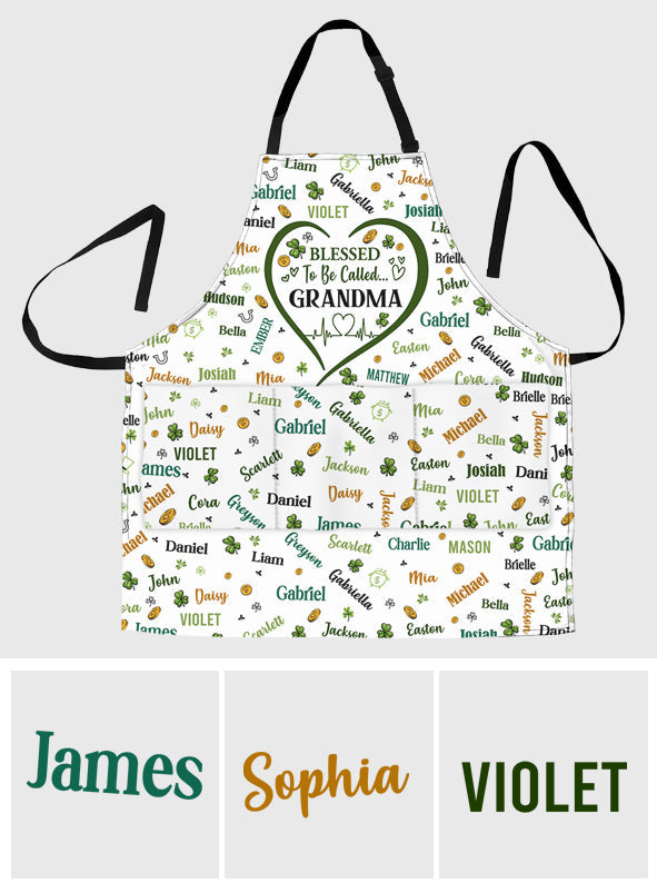 Blessed To Be Called Grandma Nana - Personalized Grandma Apron