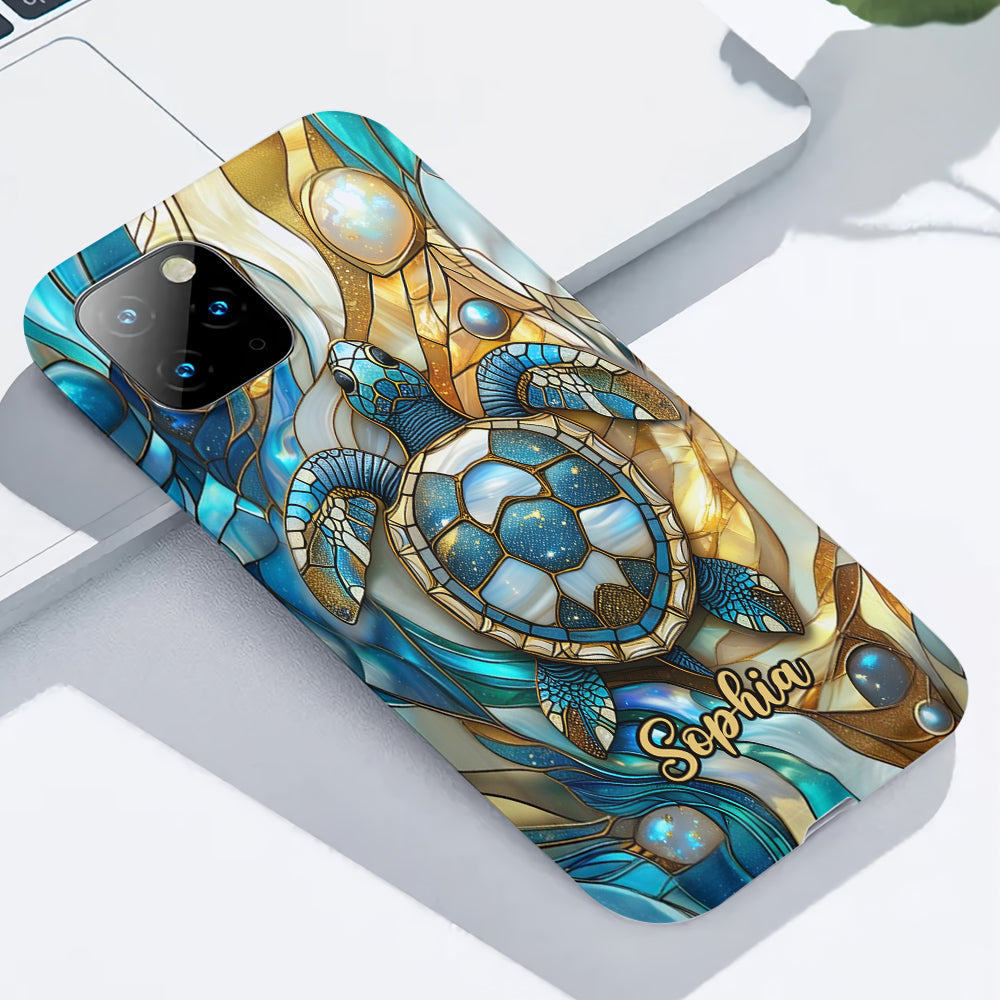 Artistic Turtle - Personalized Turtle Full Print Phone Case