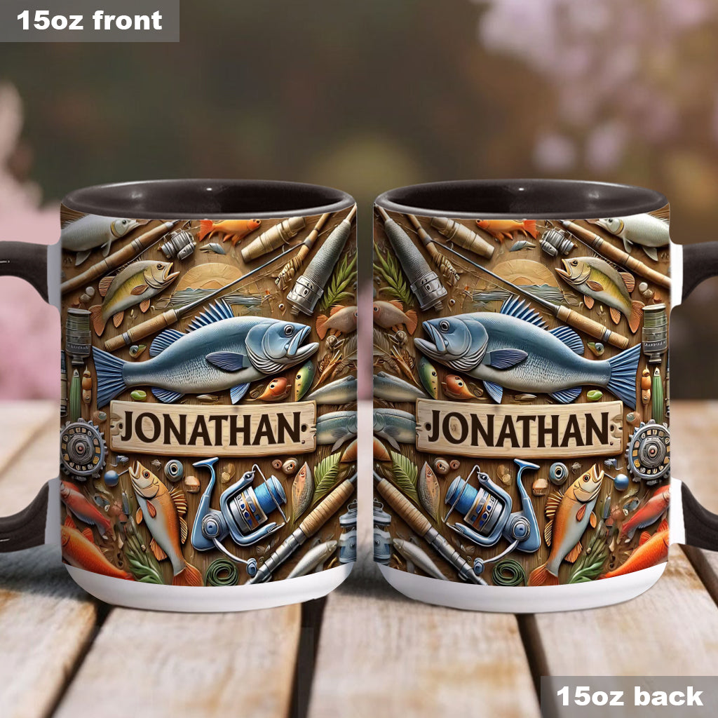 Fishing - Personalized Fishing Accent Mug