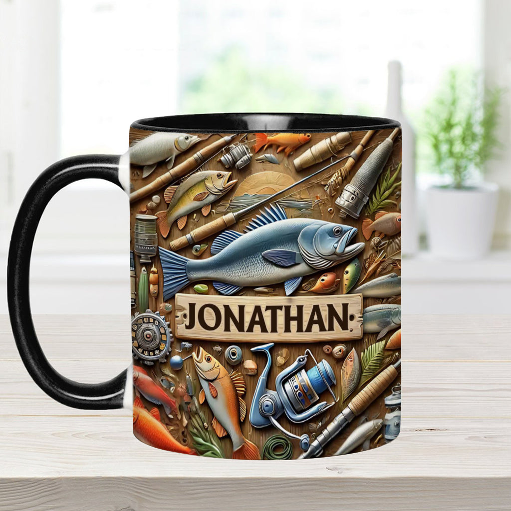 Fishing - Personalized Fishing Accent Mug