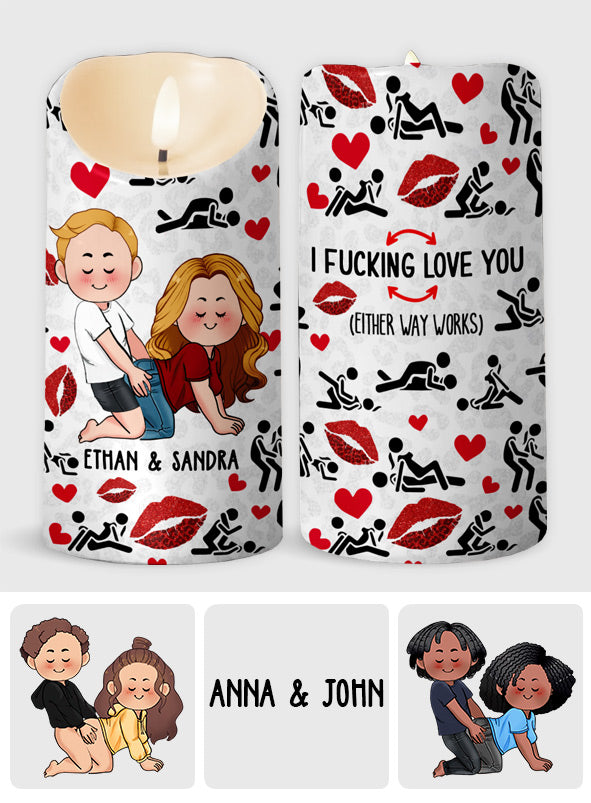Je t'aime - Bougie sans flamme personnalisée pour couple