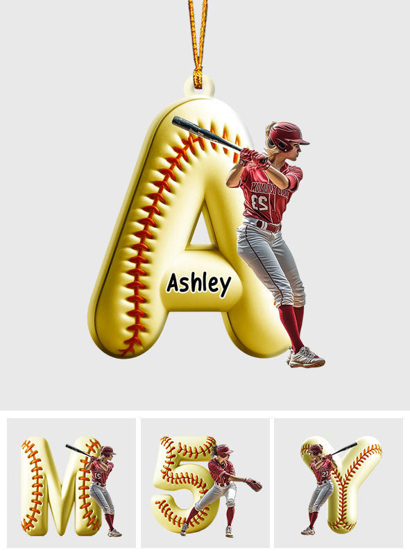 Beste Spielerin aller Zeiten – Personalisierter Softball-Anhänger