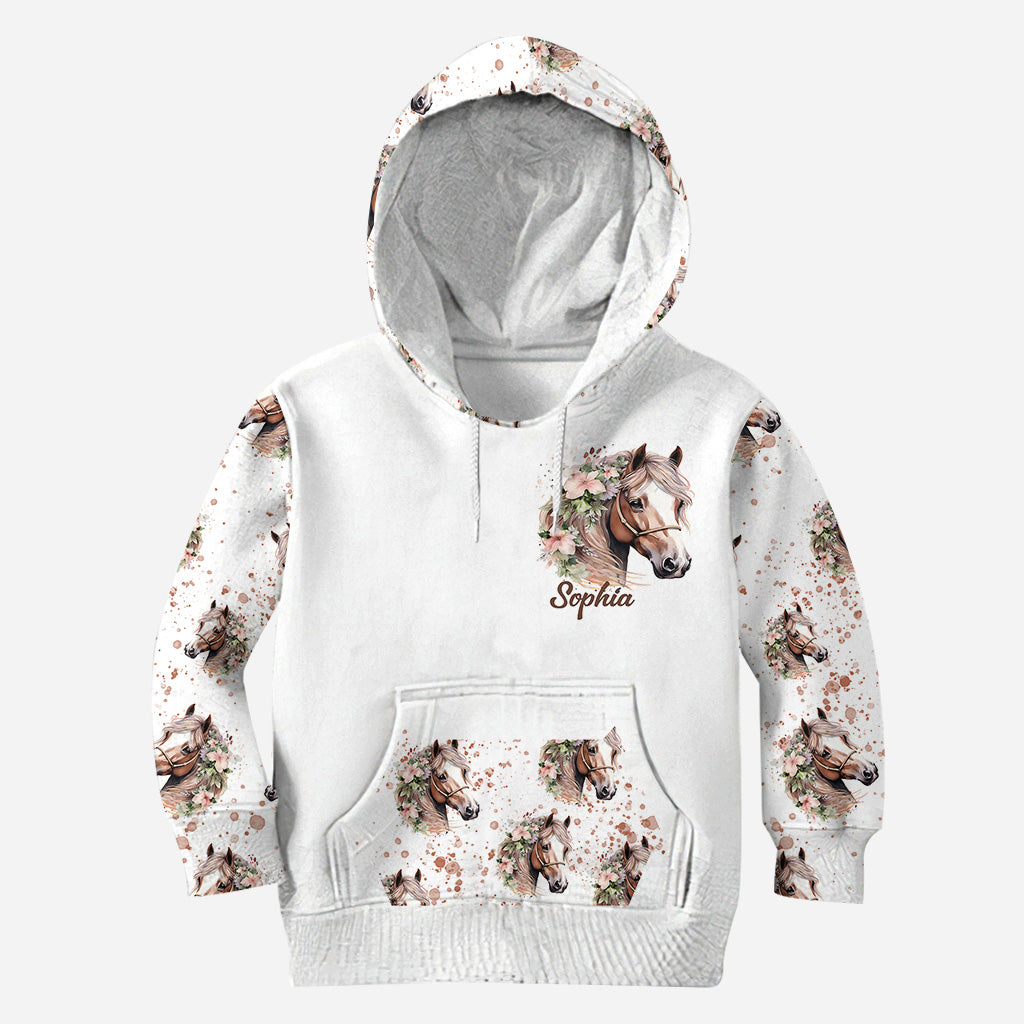 Just A Girl Who Loves Horses - Personalized Horse Hoodie and Leggings