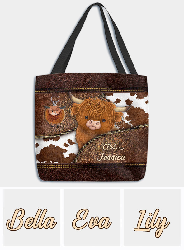 Just A Girl Who Loves Highland Cow - Personalized Tote Bag