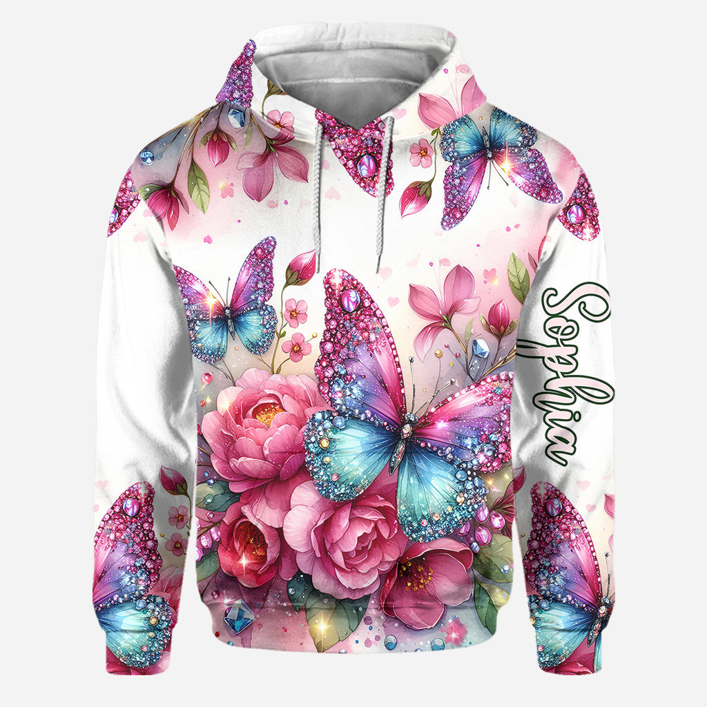 Sparkle Butterfly - Personalized Butterfly Hoodie and Leggings