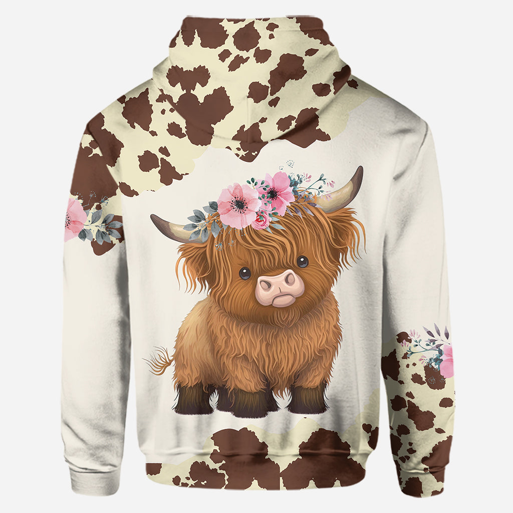Just A Girl Who Loves Highland Cow - Personalized Highland Cow Hoodie and Leggings